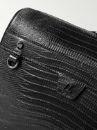 Christian Louboutin - Ruisbuddy Studded Rubber-Trimmed Full-Grain Leather Messenger Bag