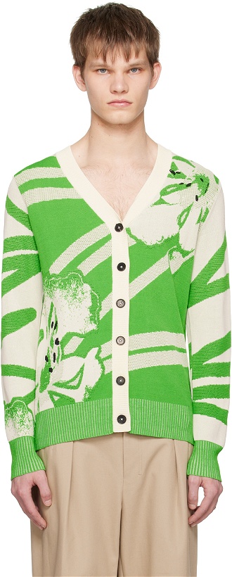 Photo: Feng Chen Wang Green & White Floral Cardigan