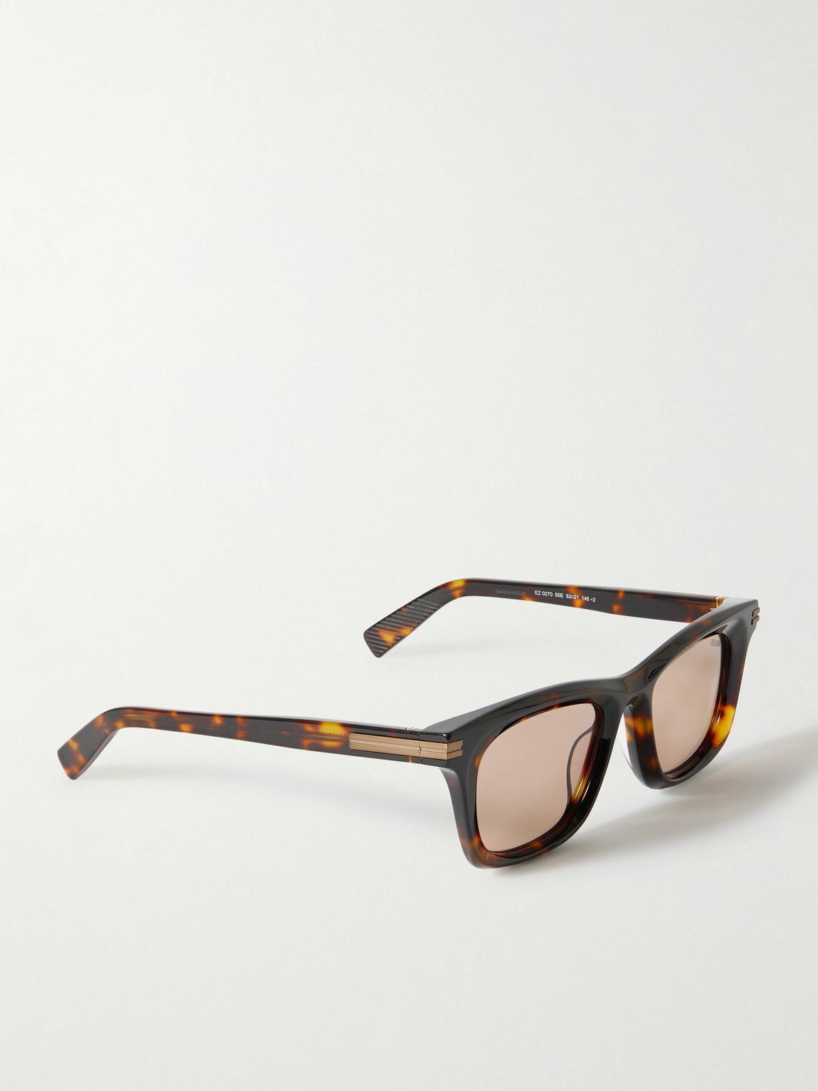 Zegna - Square-Frame Tortoiseshell Acetate Sunglasses Zegna display picture 1