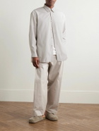 Amomento - Striped TENCEL™ Lyocell and Cotton-Blend Shirt - Gray