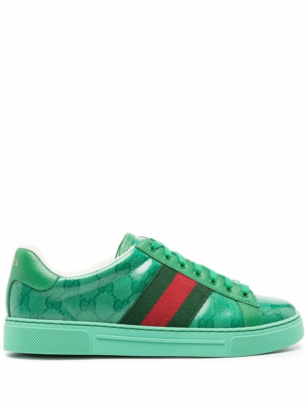 Photo: GUCCI - Ace Gg Crystal Sneakers