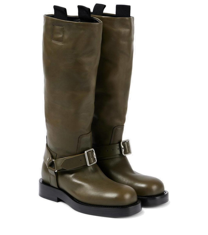 Photo: Burberry Leather knee-high boots