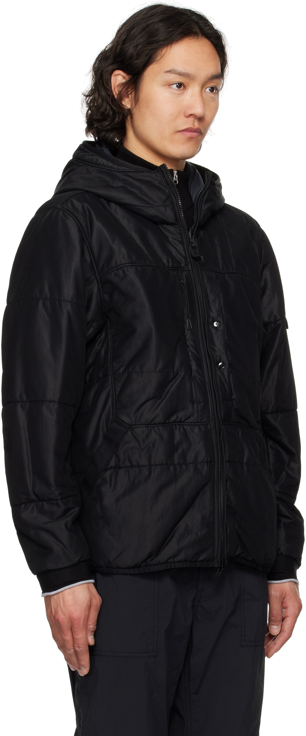 Stone Island Black Run-Proof Nylon Mesh-TC Reversible Jacket Stone