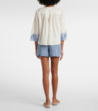 Velvet Blake embroidered cotton blouse