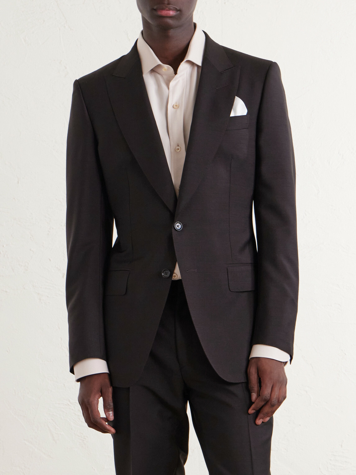 TOM FORD - O'Connor Mohair and Wool-Blend Suit Jacket - Brown