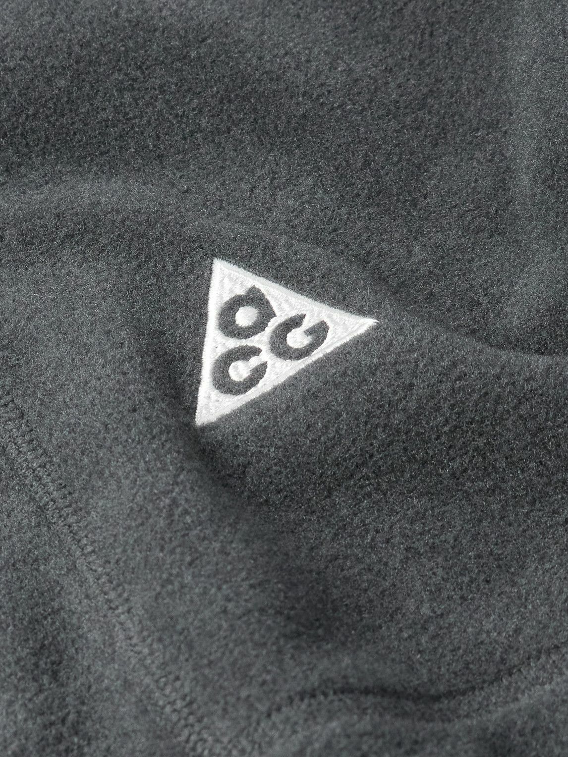 Nike - ACG Logo-Embroidered Polartec® Fleece Zip-Up Hoodie - Gray