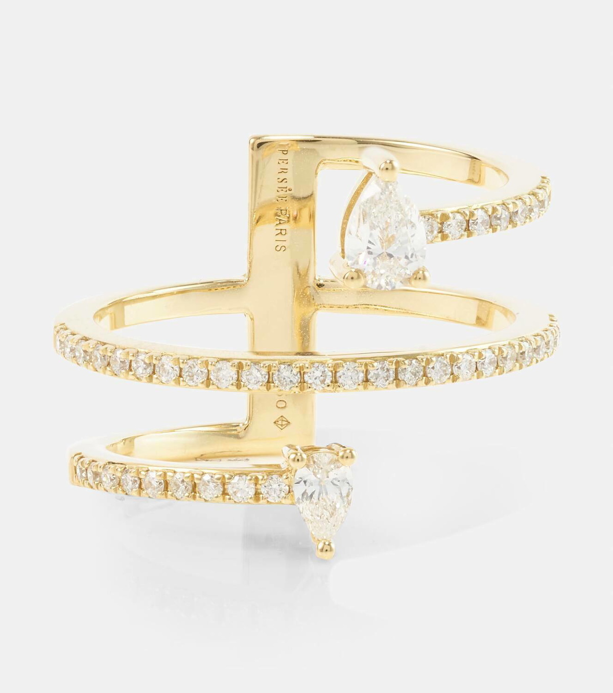 Persée Héra 18kt gold ring with diamonds