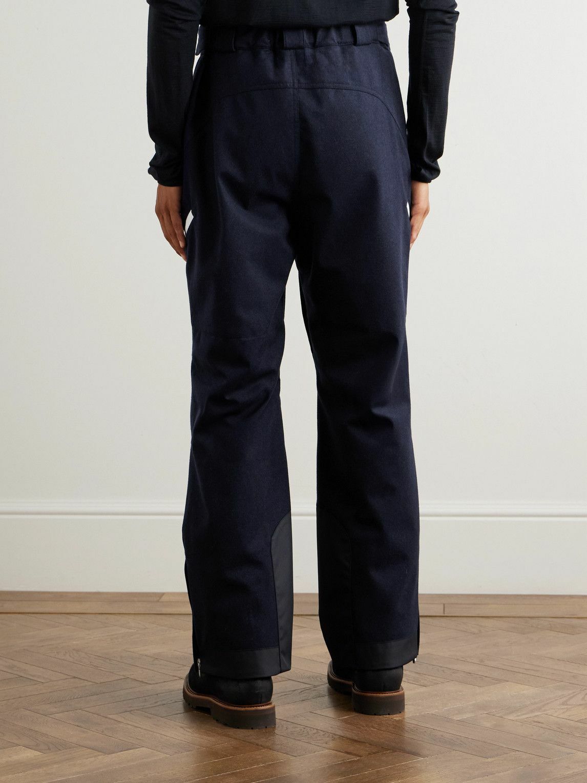 Brunello Cucinelli - Straight-Leg Padded Shell-Trimmed Wool-Felt Ski Pants - Blue