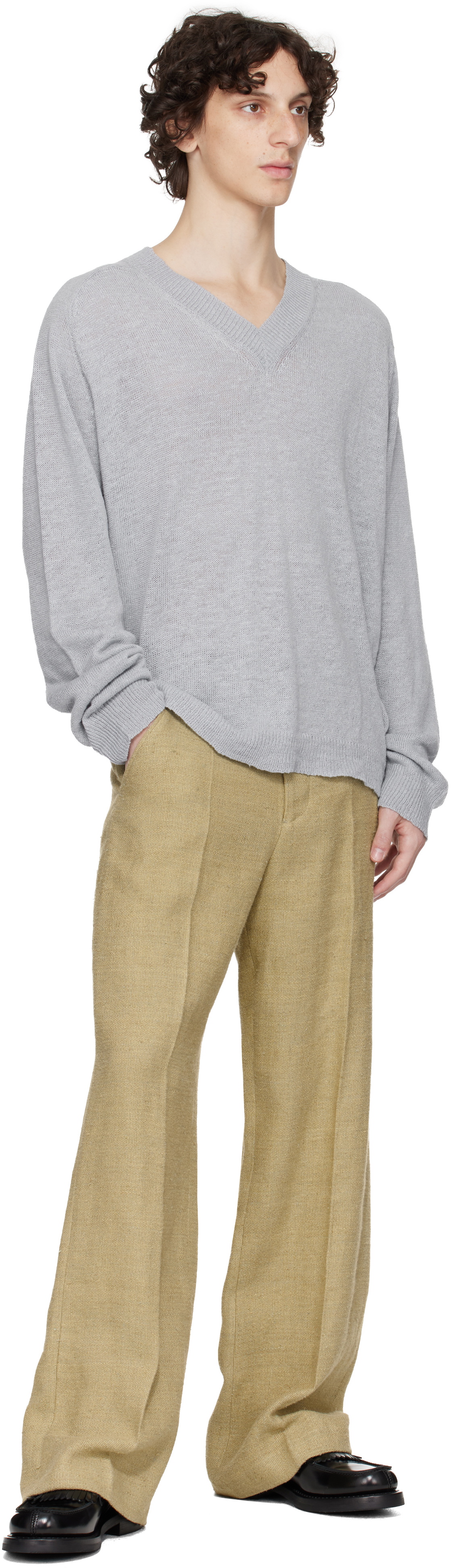 トップス Our legacy RUE V-NECK Our Legacy - Rue V-Neck Nori Green Cyclone Linen