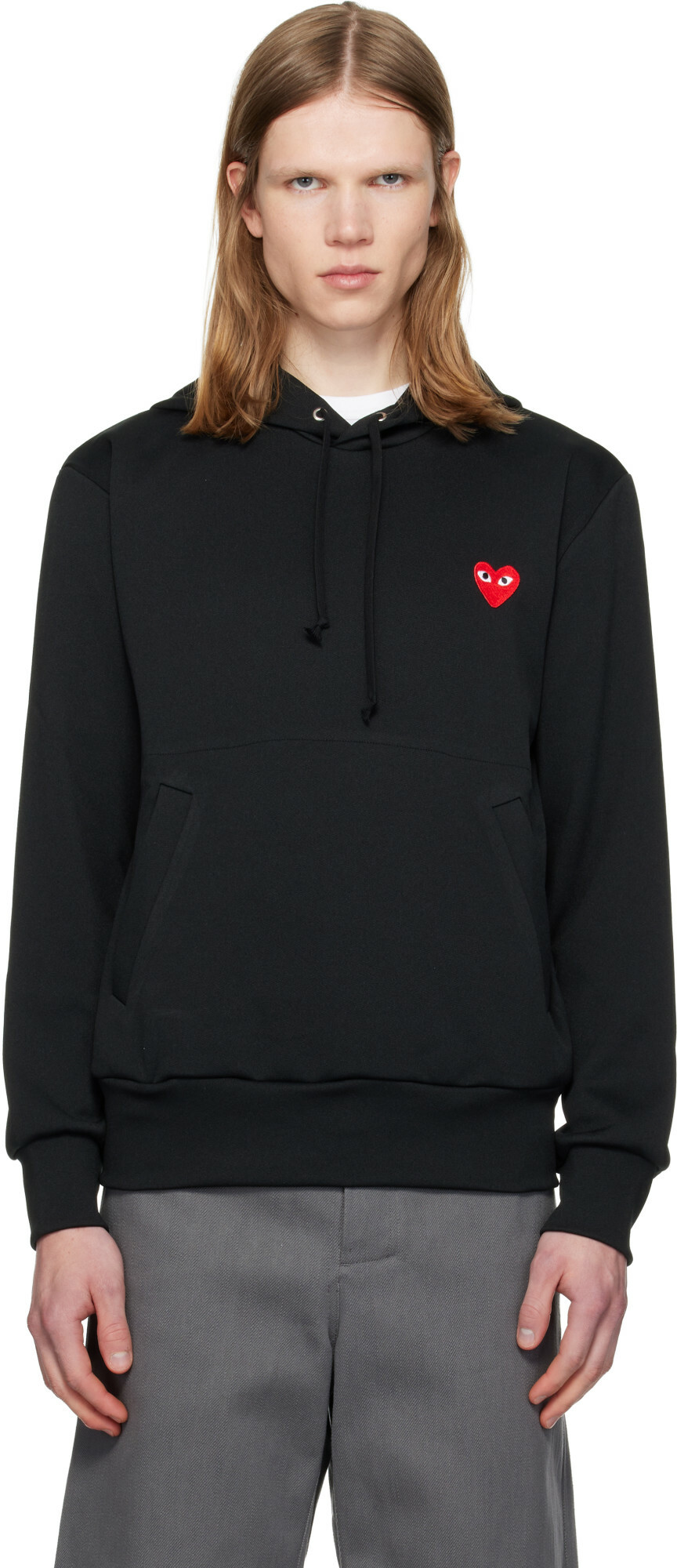 COMME des GARÇONS PLAY Black 'Red Emblem Heart' Hoodie