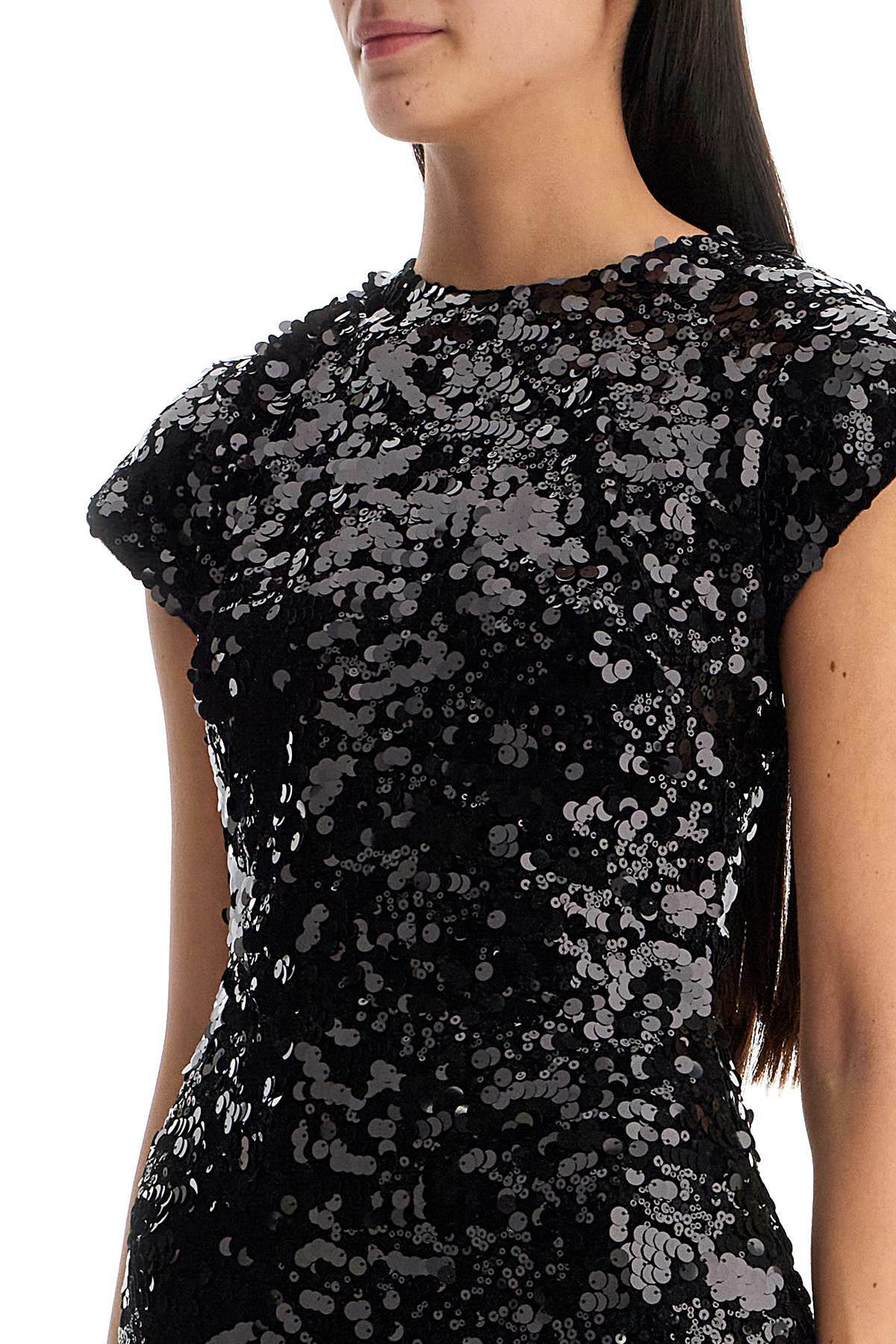 GANNI velvet and sequin mini dress Black GANNI GANNI velvet and sequin mini dress Black GANNI