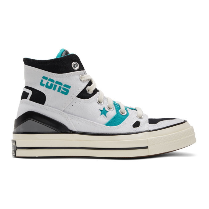Photo: Converse White and Blue Chuck 70 E260 Sneakers