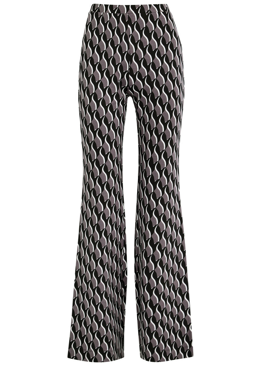 Diane Von Furstenberg Brooklyn Printed Jersey Trousers Multicoloured