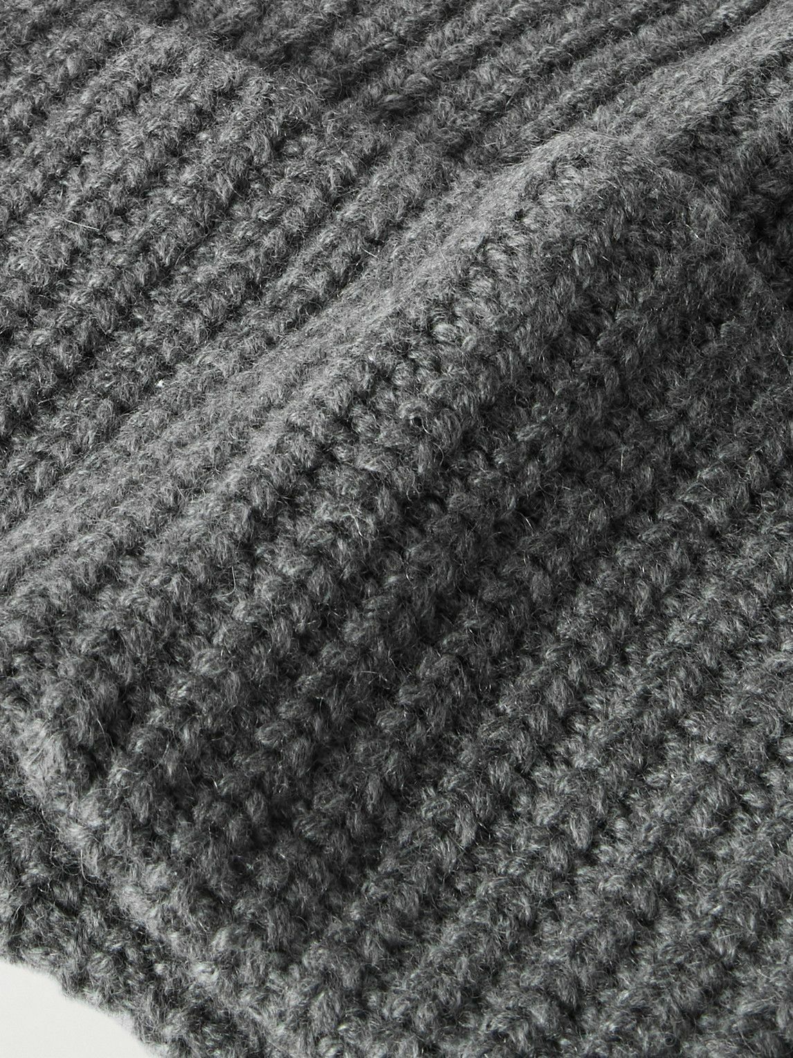 Brunello Cucinelli - Ribbed Cashmere Beanie - Gray