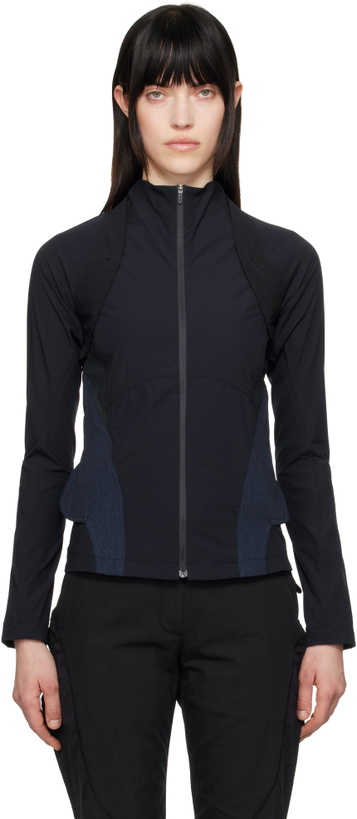 Photo: HYEIN SEO Navy & Black Paneled Windbreaker Jacket