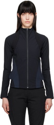 HYEIN SEO Navy & Black Paneled Windbreaker Jacket