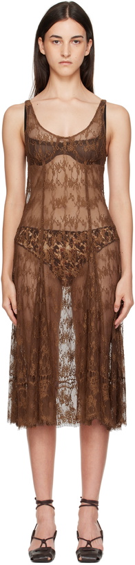 Photo: Collina Strada Brown Pamela Maxi Dress
