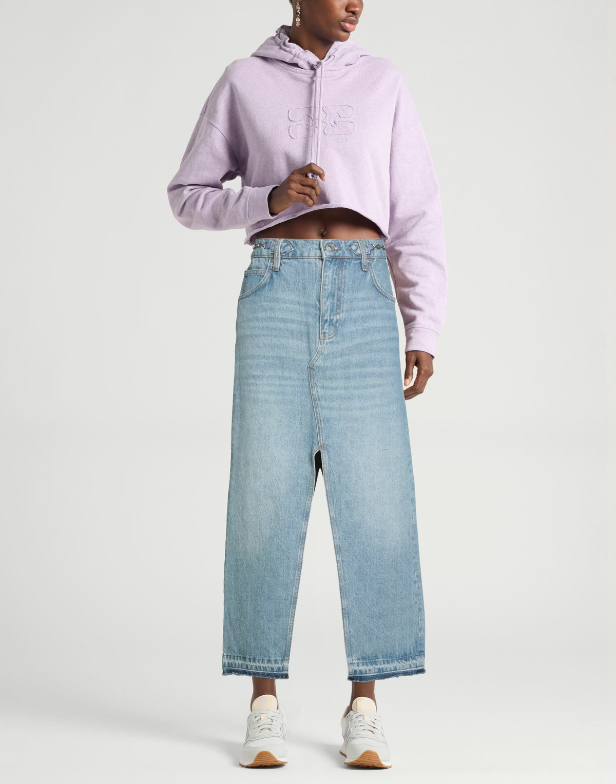 Maje Womens Denim skirt in Blue
