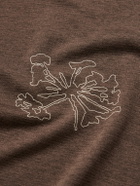 Portal - Lateral Peak Logo-Print Recycled-Jersey T-Shirt - Brown