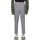 Juun.J Black Check Wool Trousers