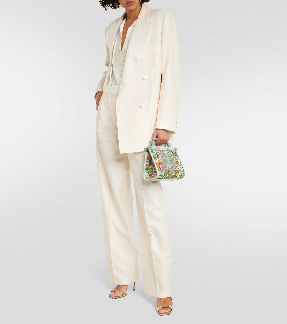Etro Love Trotter Small embroidered tote bag Etro