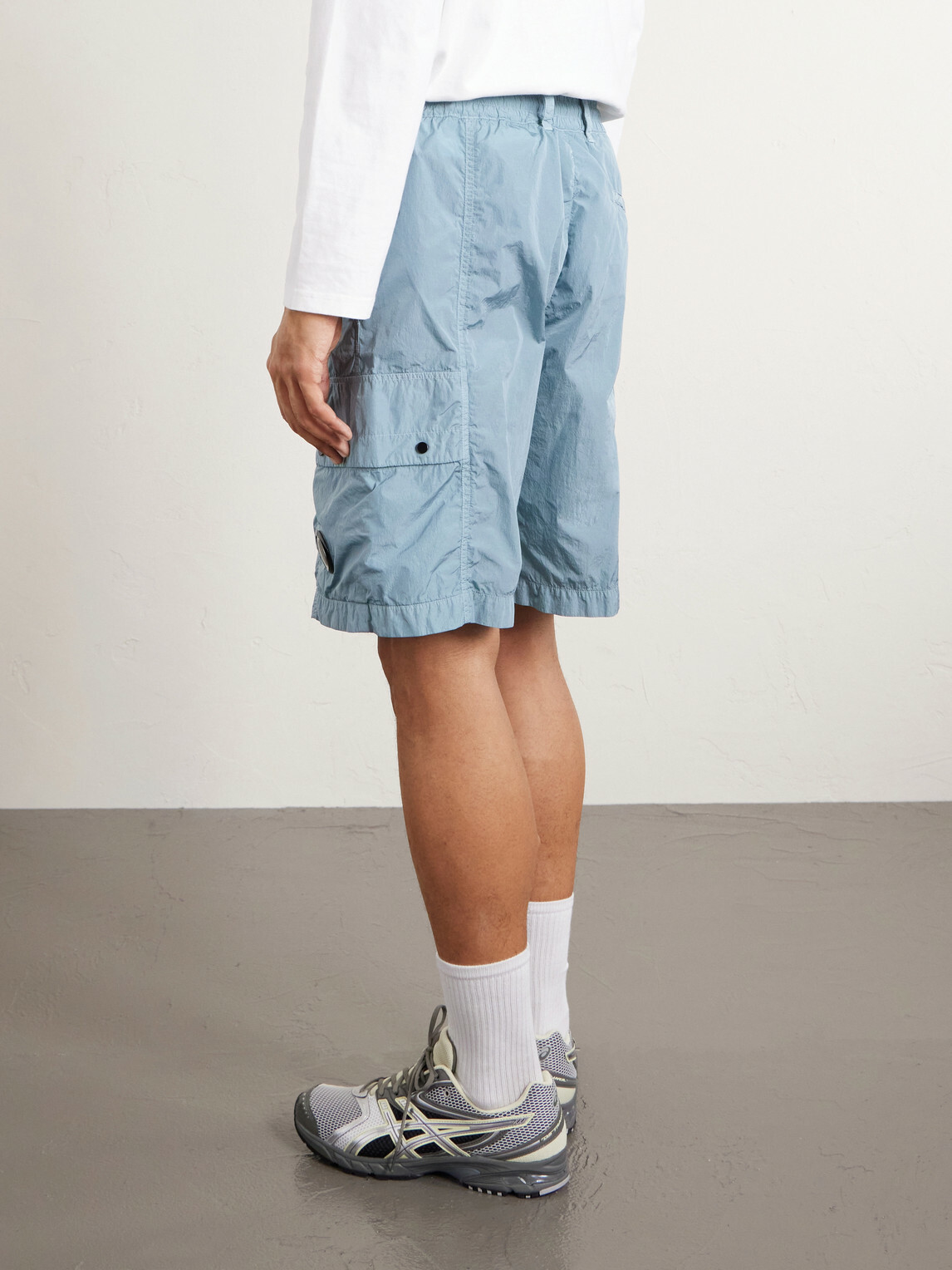 C.P. Company - Straight-Leg Nylon Cargo Shorts - Blue