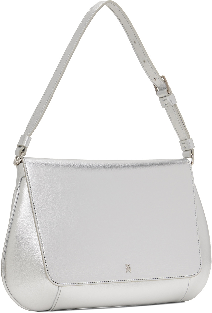 Amina Muaddi Silver Ami Bag