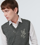 Maison Margiela Printed distressed wool sweater vest