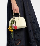 Self-Portrait Lizard Small leather top-handle bag