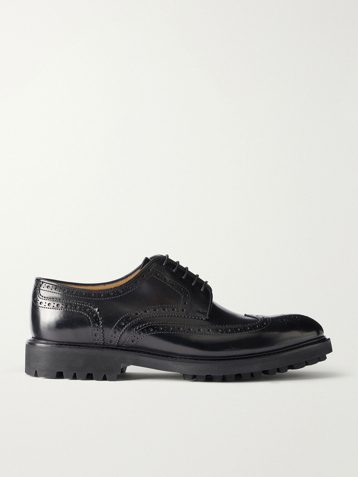 Mr P. - Leather Brogues - Black