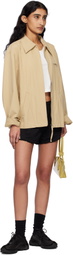 Kijun Black Frill Jersey Shorts