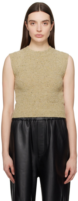 Photo: AMI Paris Beige Sleeveless Sweater