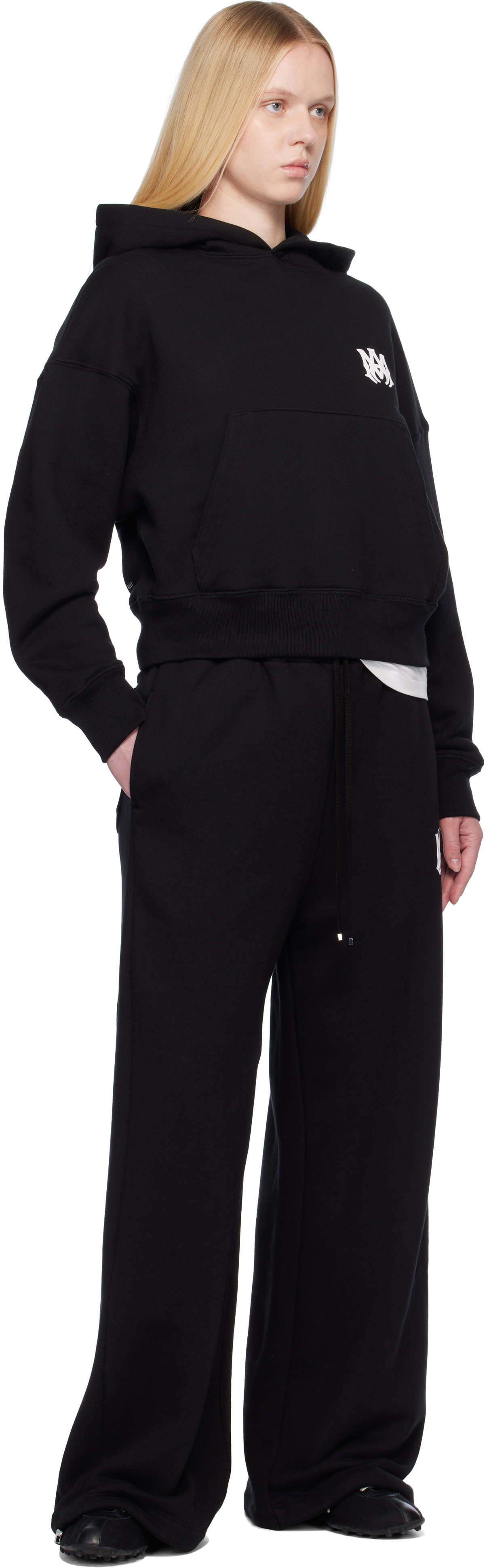 AMIRI Black MA Core Logo Hoodie