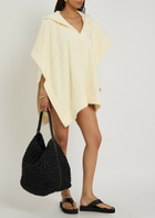 Lisa Marie Fernandez Hooded Terry Beach Poncho Cream