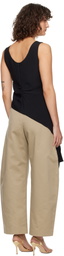 RECTO Black Asymmetric Twisted Top