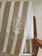 Brunello Cucinelli - Logo-Embroidered Striped Cotton-Terry Beach Towel