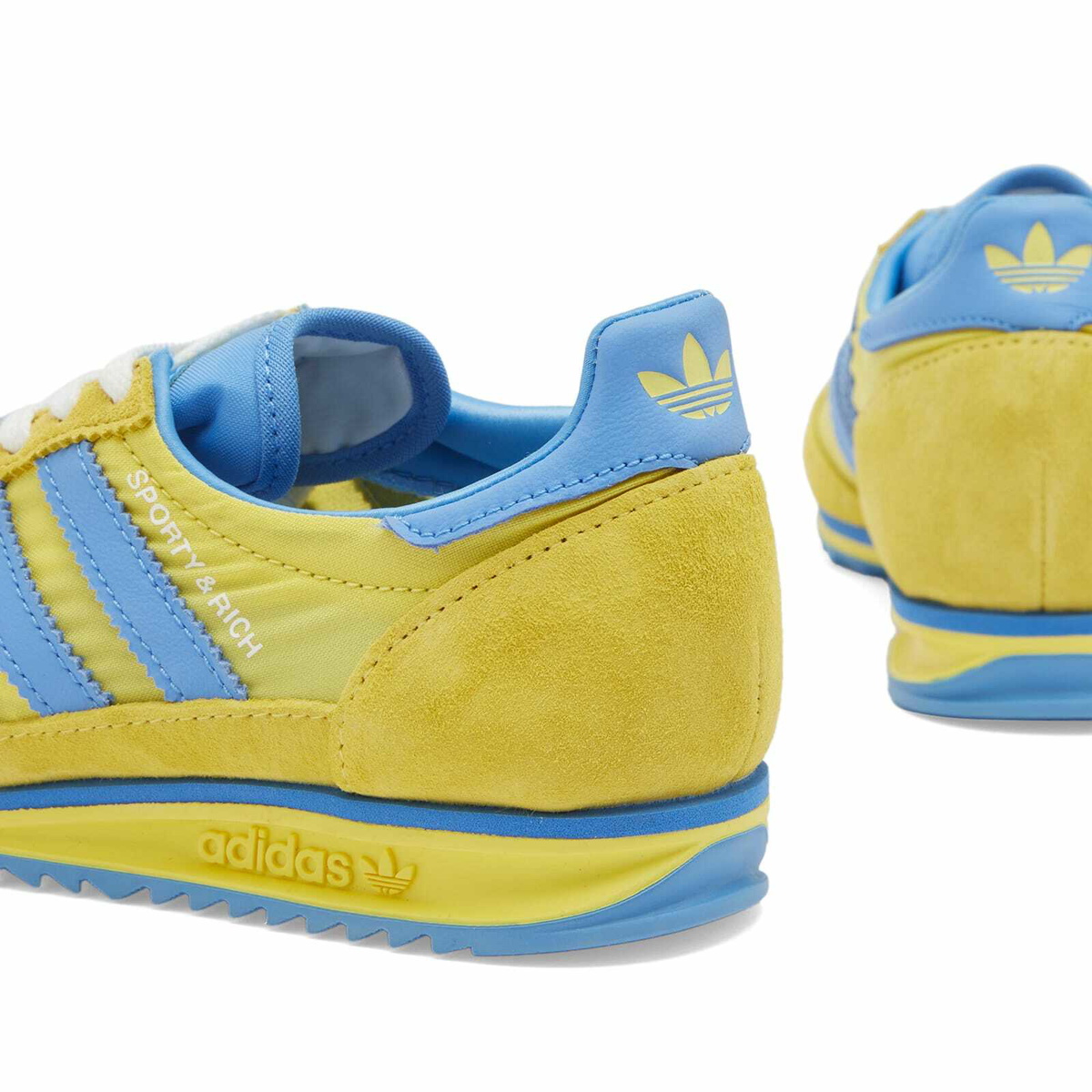 Adidas x Sporty & Rich SL72 Sneaker in Light Yellow/Real Blue/White adidas
