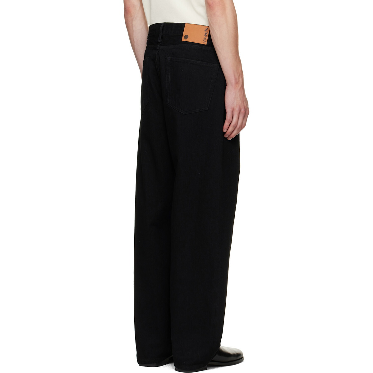 vowels Black Baggy Jeans