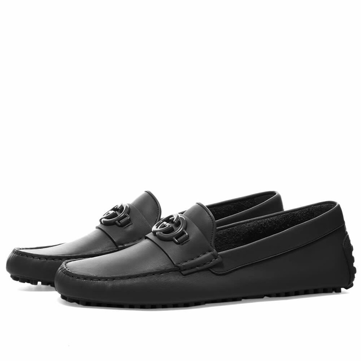 Photo: Gucci Men's Ayrton GG Logo Driving Shoe in Black