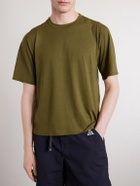 Portal - Drift Merino Wool-Blend Jersey T-Shirt - Green