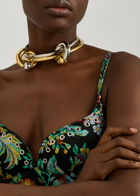 Jean Paul Gaultier Two-tone Layered Hoop-embellished Choker - Silver - One Size