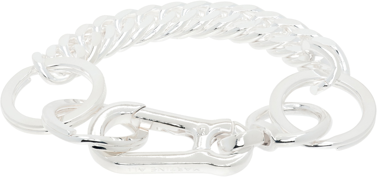 Martine Ali Silver Twin Link Hardware Bracelet