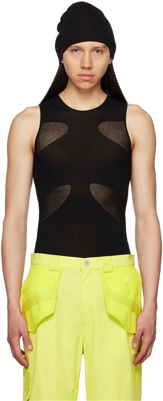 Photo: Dion Lee Black Lucent Tank Top