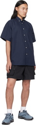 DAIWA PIER39 Navy Tech Button Down S/S Shirt