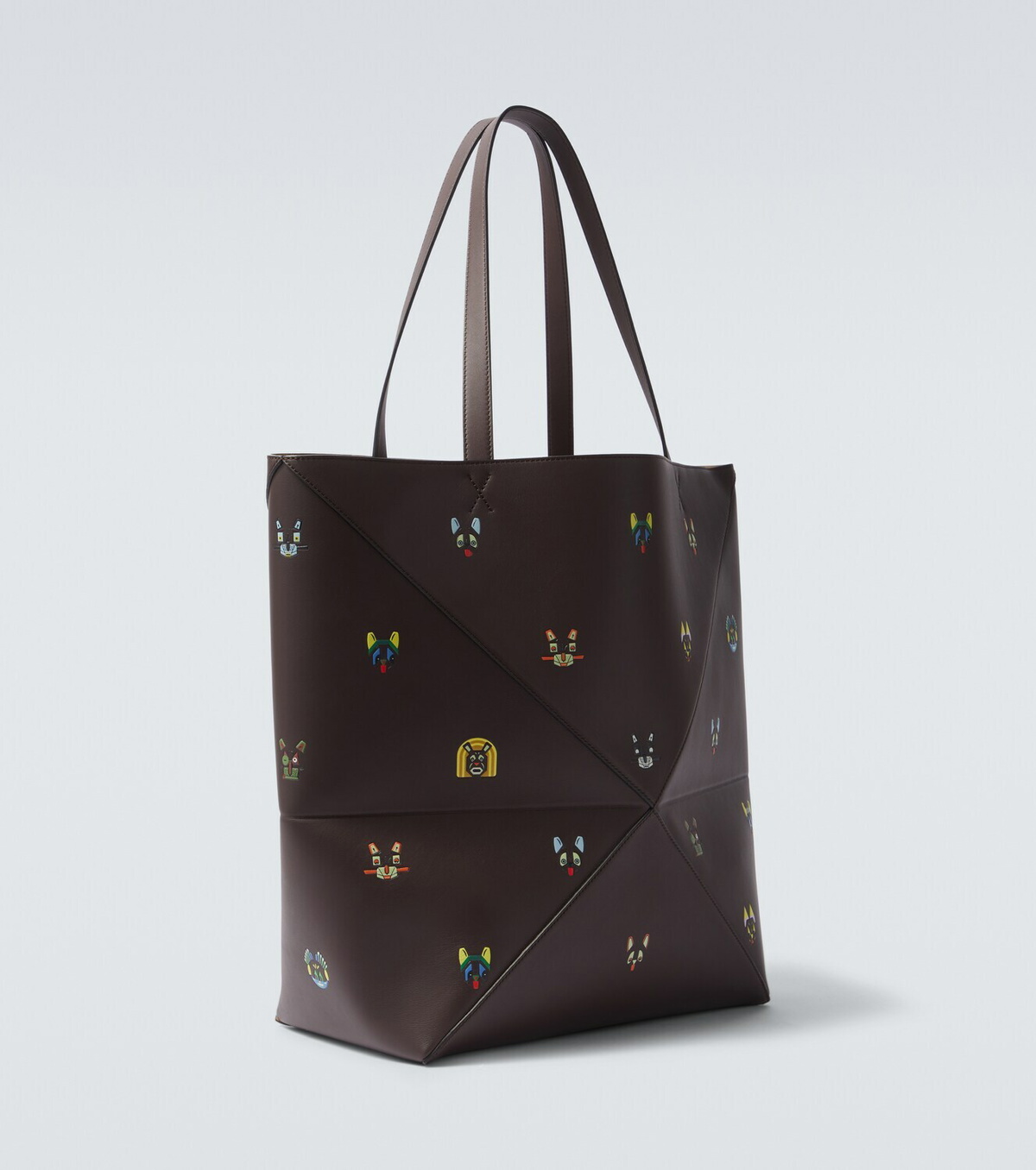 Loewe x Louis Wain Puzzle Fold Cats leather tote bag