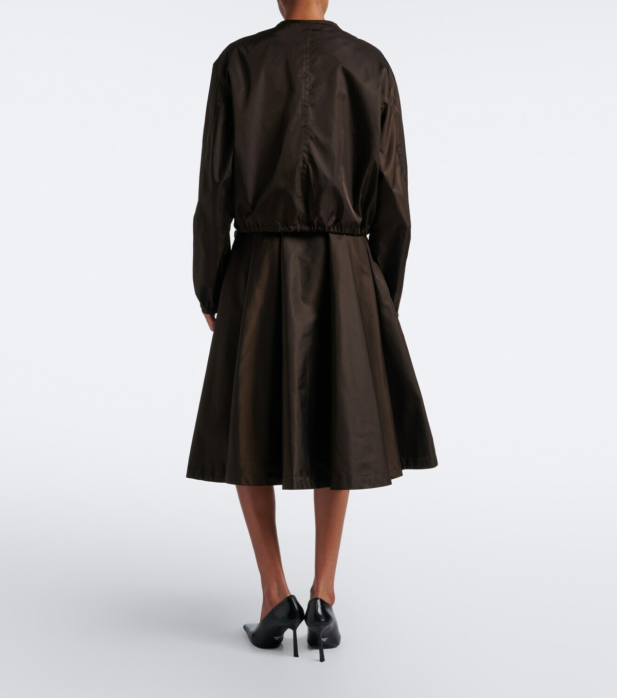 Prada Re-Nylon belted midi skirt