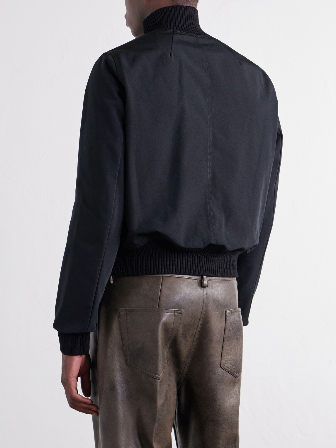 Rick Owens - Rib-Trimmed Canvas Blouson Jacket - Black