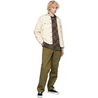 Maison Kitsune Khaki Worker Trousers