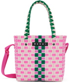 Marni Kids Multicolor Woven Basket Bag