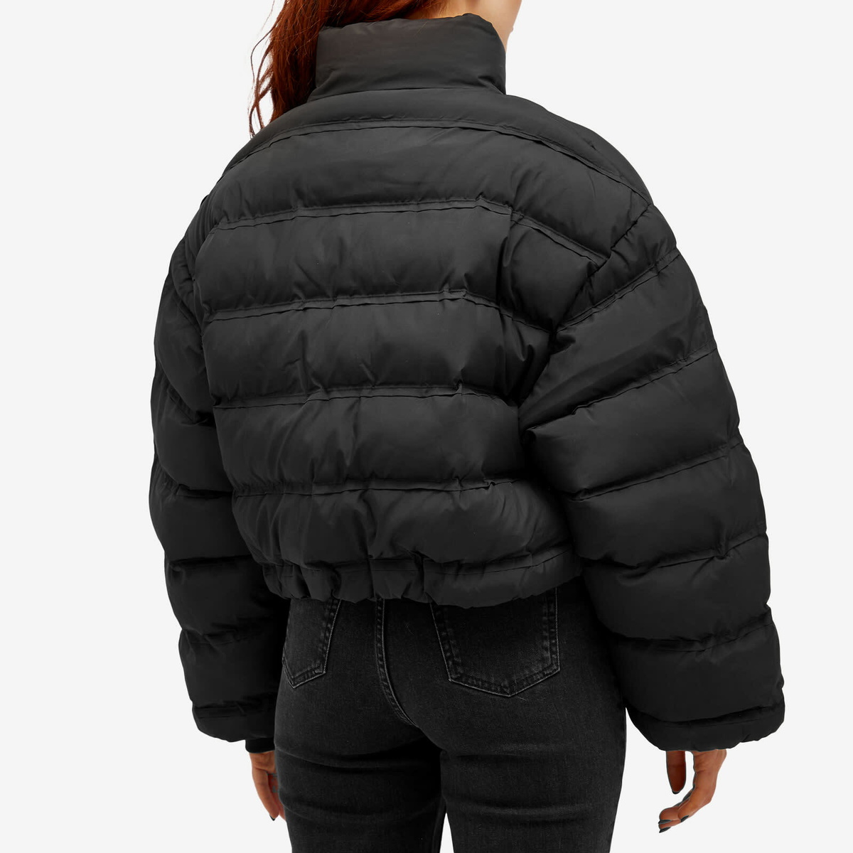 Daily Paper Women's Relaxed Short Puffer Jacket in Black